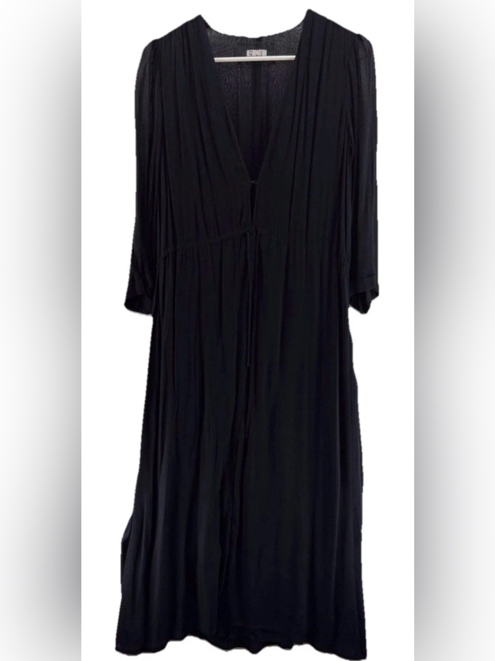 Reformation Black Women's Plunge V-Neck Maxi Dress Size Small